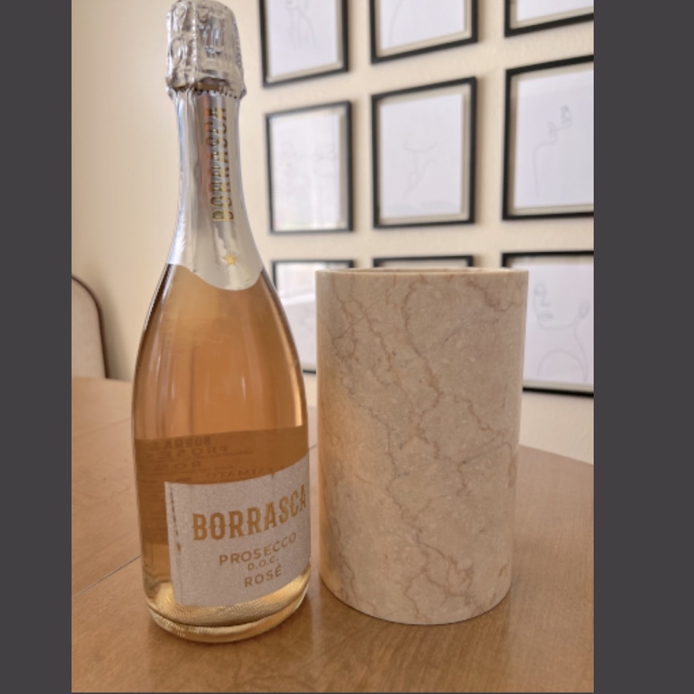 Crate & Barrel Ivory Marble Wine Cooler